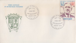 Enveloppe   FDC   1er  Jour   T.A.A.F   10éme   Anniversaire   Mort   Du   Général   DE  GAULLE   1980 - FDC