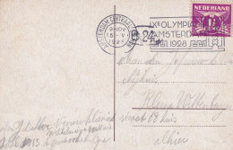 Ansicht 15 Mei 1928 Amsterdam Centraal Station (machiene IXe Olympiade Amsterdam 1928) - Postal History