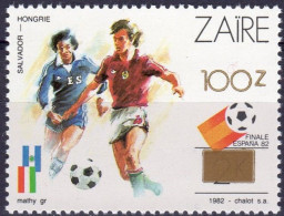 Zaire 1990, Football World Cup In Spain Argentina - Hungary, Overp. Gold, 1val - 1982 – Espagne