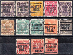 USA Precancel Vorausentwertungen Preo Locals Massachusetts, Boston 203, 11 Diff. Perf. 11x10 1/2 - Préoblitérés