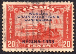 CANADA 1933 KGV 20c Red, World Grain Exhibition & Conference Regina SG330 Used - Gebraucht