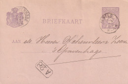 Briefkaart Met Firma Stempel 2 Jun 1885 Almelo (kleinrond) Naar 's Gravenhage (kleinrond) - Storia Postale