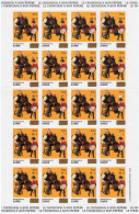 Zaire 1990, Art, N. Rockwell, Musician, Overp. Gold, 20val In Sheetlet - Modern