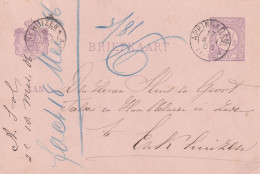 Briefkaart 17 Meu 1886 Appingadam (kleinrond) Naar Enkhuizen (kleinrond) - Marcofilia