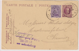 Briefkaart Carte Postale - Ad. De Ridder , Zottegem Naar Chemnitz - 1922 - Postkarten 1909-1934