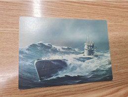 Postcard - Submarine         (V 37885) - Unterseeboote