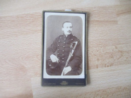 PORTRAIT MILITAIRE EPEE CDV PHOTO CABINET GERARD RENNES - Anonymous Persons