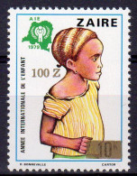 Zaire 1990, Year Of The Child, Overprint, 1val - Nuevos