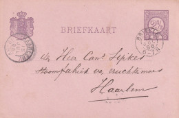 Briefkaart 14 Jul 1896 Brielle (kleinrond) Naar Haarlem - Poststempel