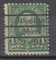 USA Precancel Vorausentwertungen Preo Locals Massachusetts, Boston 1894-L-2 TS - Precancels