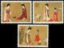 China T89, Chinese Painting: Beauties Wearing Flowers (Tang Dynasty)《中国绘画•唐•簪花仕女图》 - Ongebruikt