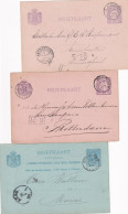 3 Briefkaarten 1882 1890 En 1891 Gorinchem (kleinrond) Naar Amersfoort Rotterdam En Mainz - Storia Postale