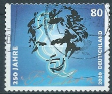 ALLEMAGNE ALEMANIA GERMANY DEUTSCHLAND BUND 2020 250. GEBURTSTAG LUDWIG VAN BEETHOVEN S/A USED MI 3520 YT 3298 SN 3145 S - Gebraucht