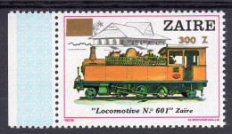 Zaire 1990, Locomitive, Overp. GOLD, 1val - Trenes