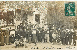 14 RIVA BELLA - CARTE PHOTO - LA SOCIETE L'ESSOR LE 6 AOUT 1906 - Riva Bella