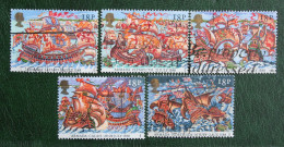 Spanish Armada Boat Ship Shiff (Mi 1155-1159) 1988 Used Gebruikt Oblitere ENGLAND GRANDE-BRETAGNE GB GREAT BRITAIN - Gebruikt