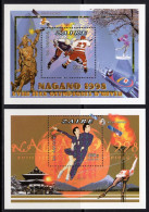 Zaire 1996, Olympic Games In Nagano, Ice Hockey, Skating, 2BF - Ongebruikt