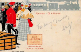 CPA Publicité Publicitaire Réclame Circulé Leibniz Art Nouveau Type Meunier Circulé En 1898 RARE - Reclame