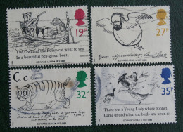 Edward Lear Cartoon Cat Bird Duck Owl (Mi 1170-1173 1988 Used Gebruikt Oblitere ENGLAND GRANDE-BRETAGNE GB GREAT BRITAIN - Used Stamps