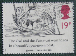 Edward Lear Cartoon Cat Bird Duck Owl (Mi 1170 1173 1988 Used Gebruikt Oblitere ENGLAND GRANDE-BRETAGNE GB GREAT BRITAIN - Used Stamps