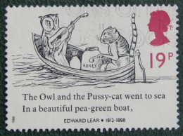 Edward Lear Cartoon Cat Bird Duck Owl (Mi 1170 1173 1988 Used Gebruikt Oblitere ENGLAND GRANDE-BRETAGNE GB GREAT BRITAIN - Used Stamps