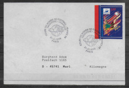 FRANCE  Lettre 1998 à Paris  Football   ARGENTINE - JAMAIQUE - 1998 – France