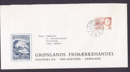 Greenland GRØNLANDS FRIMÆRKEHANDEL Cachet GODTHÅB 1975 Cover Brief ODDER Denmark Falcon Bird Vogel Oiseau (Cz. Slania) - Brieven En Documenten