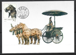 CHINE. N°2999 De 1990 Sur Carte Maximum. Cheval. - Horses