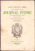 Henri Frederic Amiel Fragments D’un Journal Intime 1931 Tome Premier C3936N - Alte Bücher