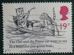 Edward Lear Cartoon Cat Bird Duck Owl (Mi 1170 1173 1988 Used Gebruikt Oblitere ENGLAND GRANDE-BRETAGNE GB GREAT BRITAIN - Usados