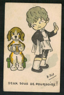 Illustration H.Did -  Chien - Avec  Enfant - Chiens