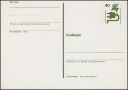 P 117 Unfall 40 Pf Mit Leitvermerke ** - Cartes Postales - Neuves