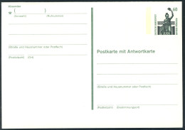 P 143 II SWK 60/60 Pf, Doppelkarte, Frageteil Ohne Scherensymbol Oben Rechts, ** - Postcards - Mint