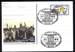 PSo 19 PHILATELIA Köln 1989, ESSt Messe-Symbol 3.11.89 - Postkaarten - Ongebruikt