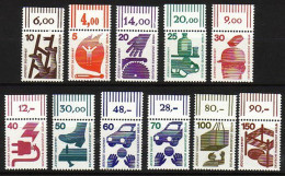 402ff Unfall 11 Werte, Oberrand-Satz ** - Unused Stamps
