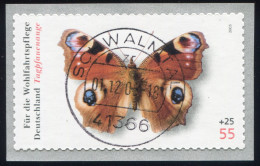 2504 Wofa Tagpfauenauge SELBSTKLEBEND Aus Rolle, Tagesstempel Vom ET 1.12.2005 - Gebraucht