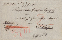 Bayern Austaxierte Briefhülle Zweizeiler MÜNCHEN 3.DEZ.1863 Nach Trostberg - Other & Unclassified