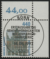 1937 SWK 440 Pf Ecke Or VS-O ESST Bonn - Gebraucht