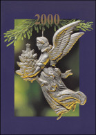 1737 Weihnachten 2000 Im Viererblock, PTT-Grußkarte Zum Jahreswechsel - Cartoline Maximum