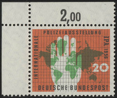 240 Polizeiausstellung ** Ecke O.l. - Unused Stamps