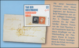 Block 88 Tag Der Briefmarke 2021: Bordaux-Brief, ** Postfrisch - Ungebraucht