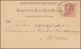 Österreichische Post In Der Levante: Postkarte P 5 II CONSTANTINOPEL 7.9.1886 - Eastern Austria