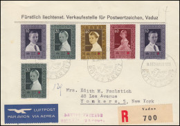 Liechtenstein 338-341 Rotes Kreuz Auf R-Lp.-FDC Verkaufsstelle ESSt VADUZ 1955 - Storia Postale