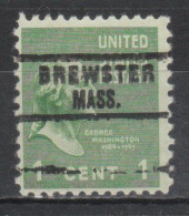 USA Precancel Vorausentwertungen Preo Locals Massachusetts, Brewster 741 - Preobliterati