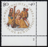 1707 Weihnachten 80+40 Pf ** FN2 - Unused Stamps
