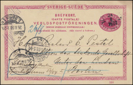 Postkarte P 25 SVERIGE-SUEDE Mit DV 108, KARLSTAD 24.8.1908 Nach Deutschland - Ganzsachen