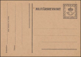 Militärpost MILITÄRBREVKORT FÄLTPOST Ohne Zudruck, Rahmenbruch, ** Postfrisch - Postal Stationery