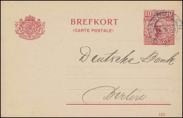 Postkarte P 30 BREFKORT 10 Öre Druckdatum 113, SANDVIKEN 15.5.1916 - Münzen