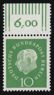 183 Heuss 10 Pf Oberrand ** Postfrisch - Ungebraucht