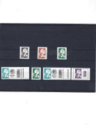 FRANCE MARIANNES L AVENIR SERIE COMPLETE ADHESIFS AVEC LES ROULETTES - Unused Stamps